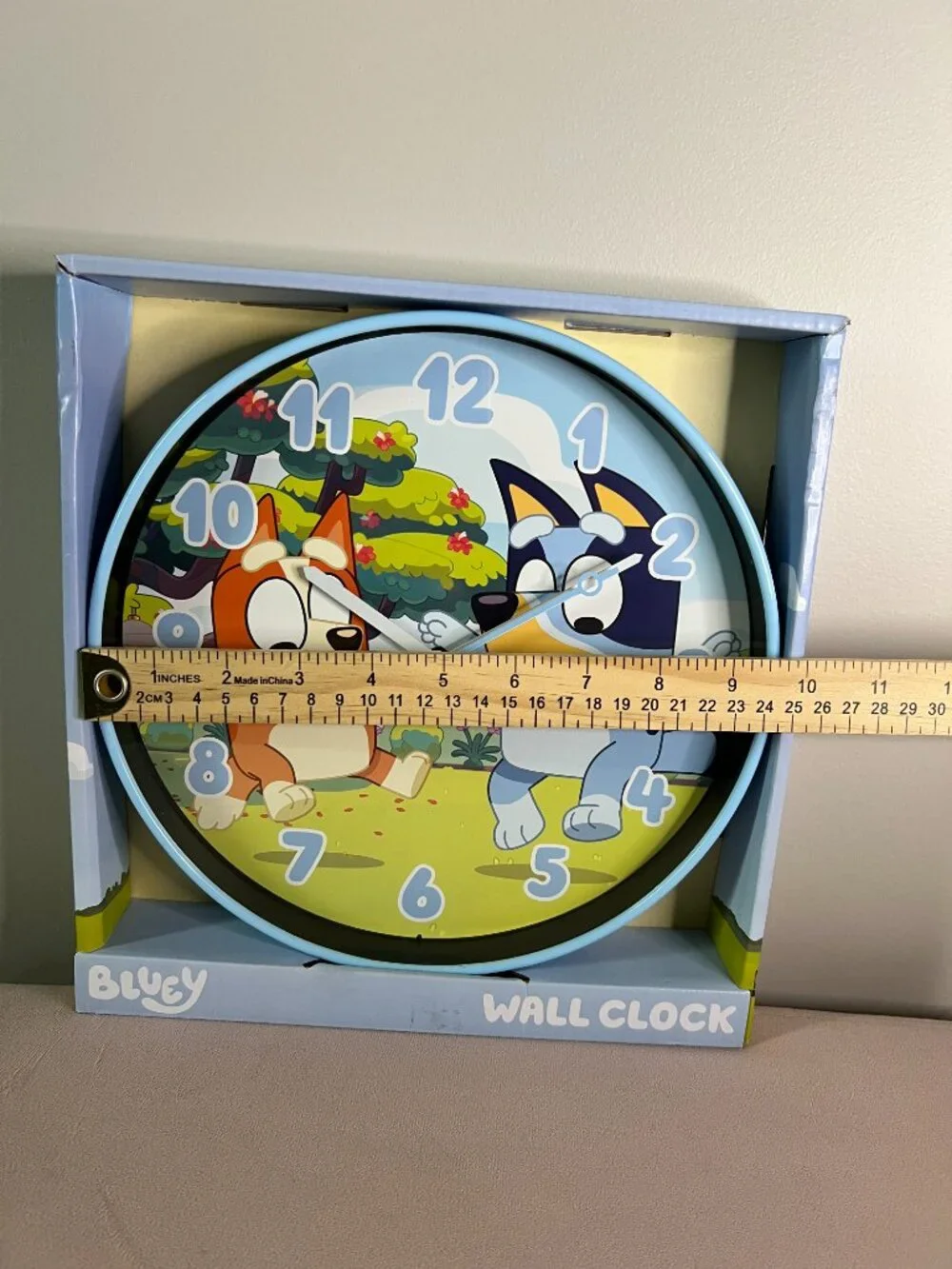 NEW Bluey & Bingo Wall Clock 10” Kids Room Playroom Decor